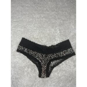 NWOT The Lacie Leopard Print Lace Waist Thong Low Rise Size S